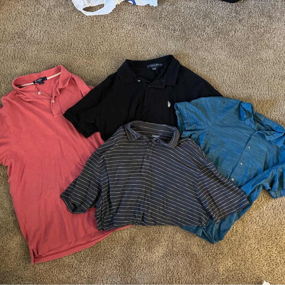 Mens Polo Shirt Set - 4 Polos